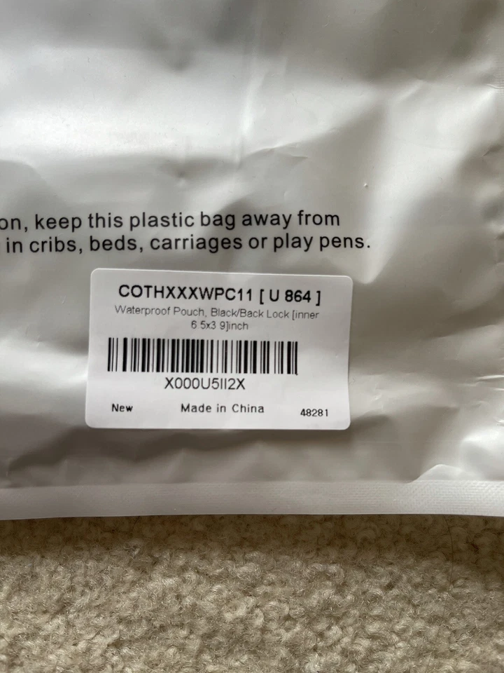 NUEVO CON ETIQUETAS Funda Flotante Impermeable Teléfono Bolsa Seca IPX8 Para iPhone Universal Transparente/Negro Foto 2 de 3