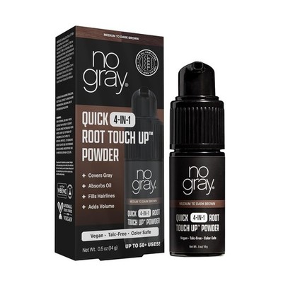 No Gray Quick 4-IN-1 Root Touch Up Powder Medium to Dark Brown