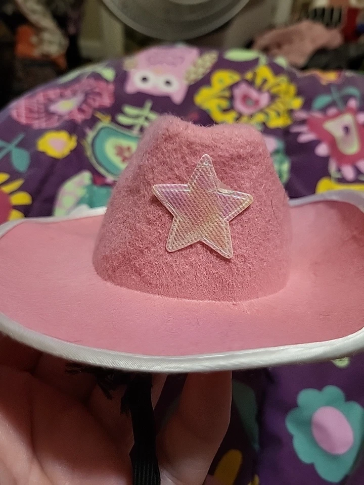 Sombrero Coygirl Perro Rosa para Halloween para cualquier momento. Para un perro pequeño o mediano Foto 2 de 4