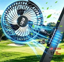 Magnetic Golf Cart Fan Rechargeable,10000mAh N54 Black Magnetic Mount Fan