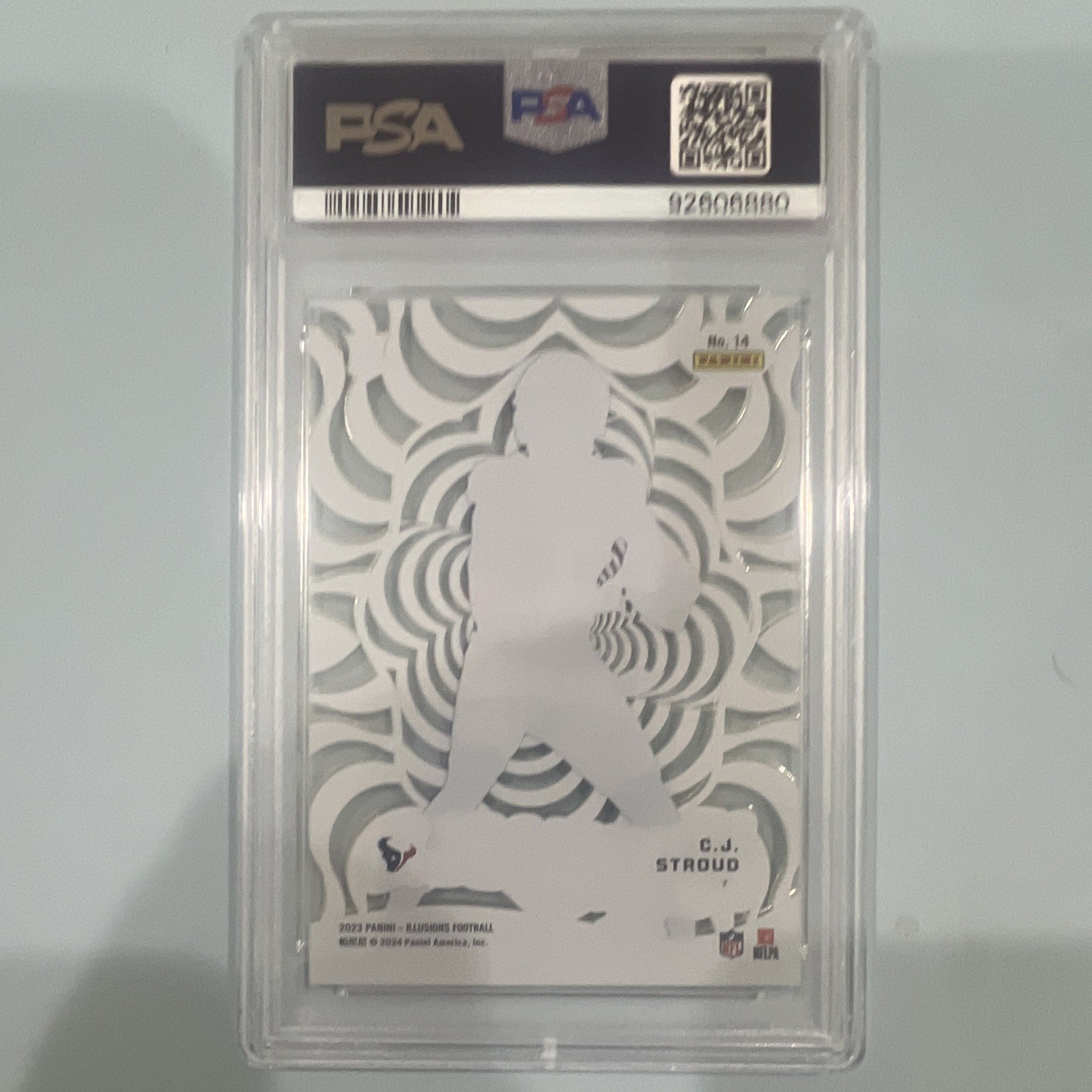 Panini 2023 Illusions Funkadelic C.J. Stroud RC #14 Houston Texans PSA 10 view 2