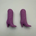 Barbie Doll Pink Boots Vintage Lace lt Pink-Purple Cowboy Western Boots 1990s
