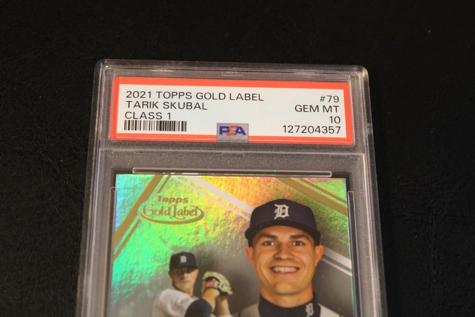 2021 Topps Gold Label -Rookie -Class 1 -Tarik Skubal -Card # 79 -PSA GEM MINT 10 - Image 3 of 4