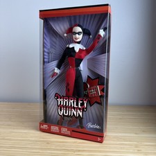 Harley Quinn Barbie Doll w/Super Hero Key Chain Warner Bros DC H7616 