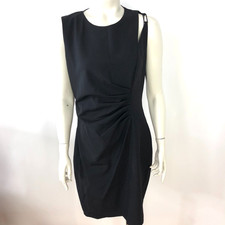 Elie Tahari NO TAG Small? Wool Ruched Gathered Sheath Knee Dress Black MINT HRJ