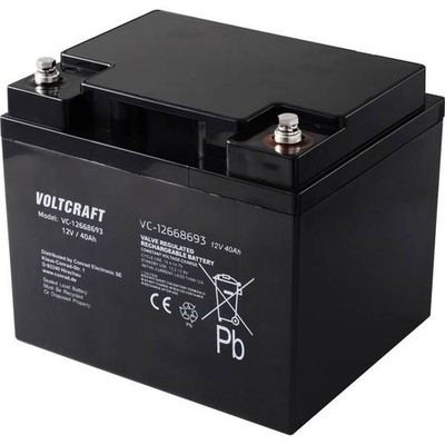 VOLTCRAFT VC-16623015 VC-12668693 12V 40AH Lead Acid Battery-AGM (L