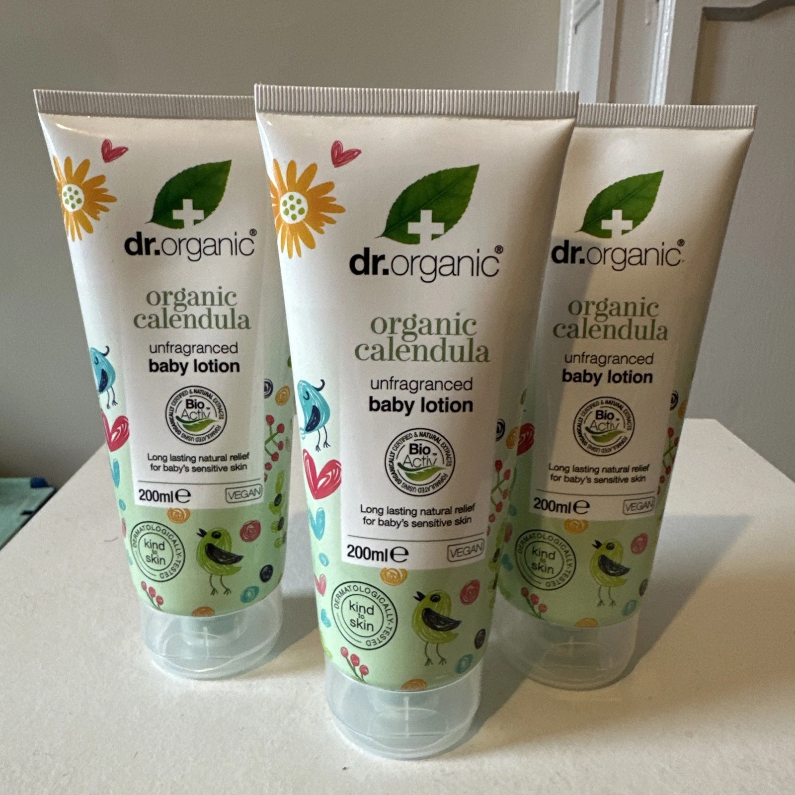 Dr. Organic Calendula Un-fragranced Vegan Body Lotion 200ML x3