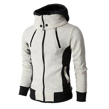 2025 Zipper Men Jackets Autumn Winter Casual Fleece Coats Bomber Jacket Scarf