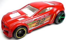 2018 HOT WHEELS TORQUE TWISTER #32 RED 1:64 DIECAST 2 1/2" CAR W/ YELLOW & GREEN