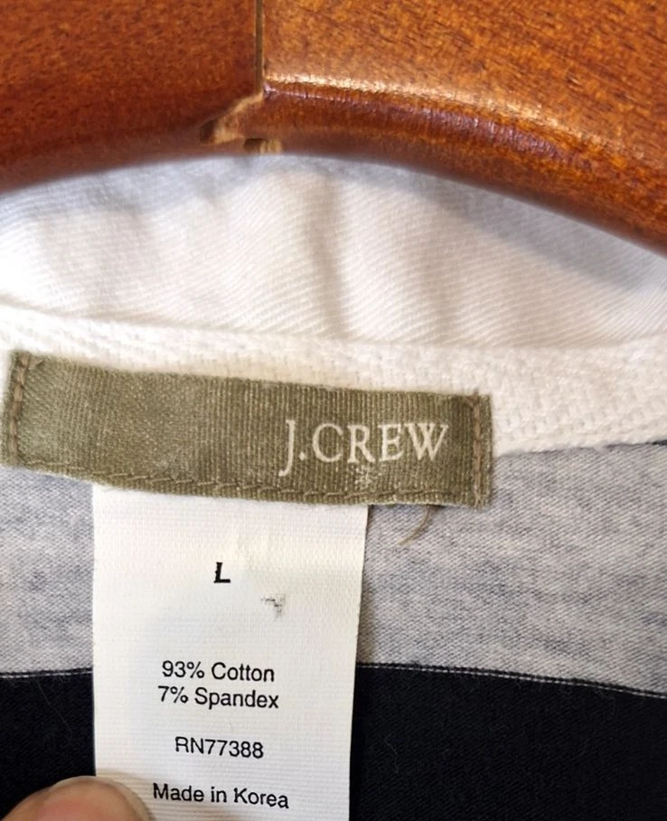 Vintage J. Camisa feminina Crew Rugby L Preppy Collegiate Preppy Tenniscore Y2K - Imagem 3 de 4