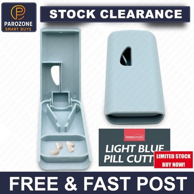 1x Pillenschneider Splitter für kleine Pillen alle Tabletten halbes Aufbewahrungsfach Box