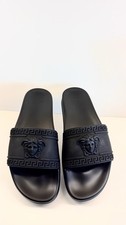 Versace Mens Palazzo Black Rubber Slides Black It Size 43