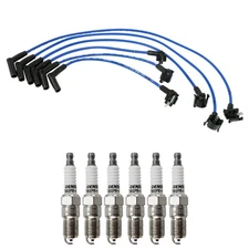 NGK Wire Set & Denso 6 Standard Spark Plugs Kit for Aerostar Explorer Ranger V6