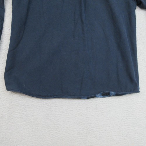 Levi's Shirt Jacket Mens Large Navy Blue Fleece Lined Plaid Canvas Workwear - Picture 11 of 17