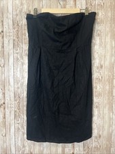 Old Navy Black Strapless Linen Sundress Size 16