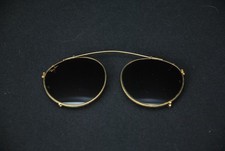 VTG Ray-Ban BL Gold Round Clip On Lenses Sunglasses 90s Bausch Lomb 15326KS