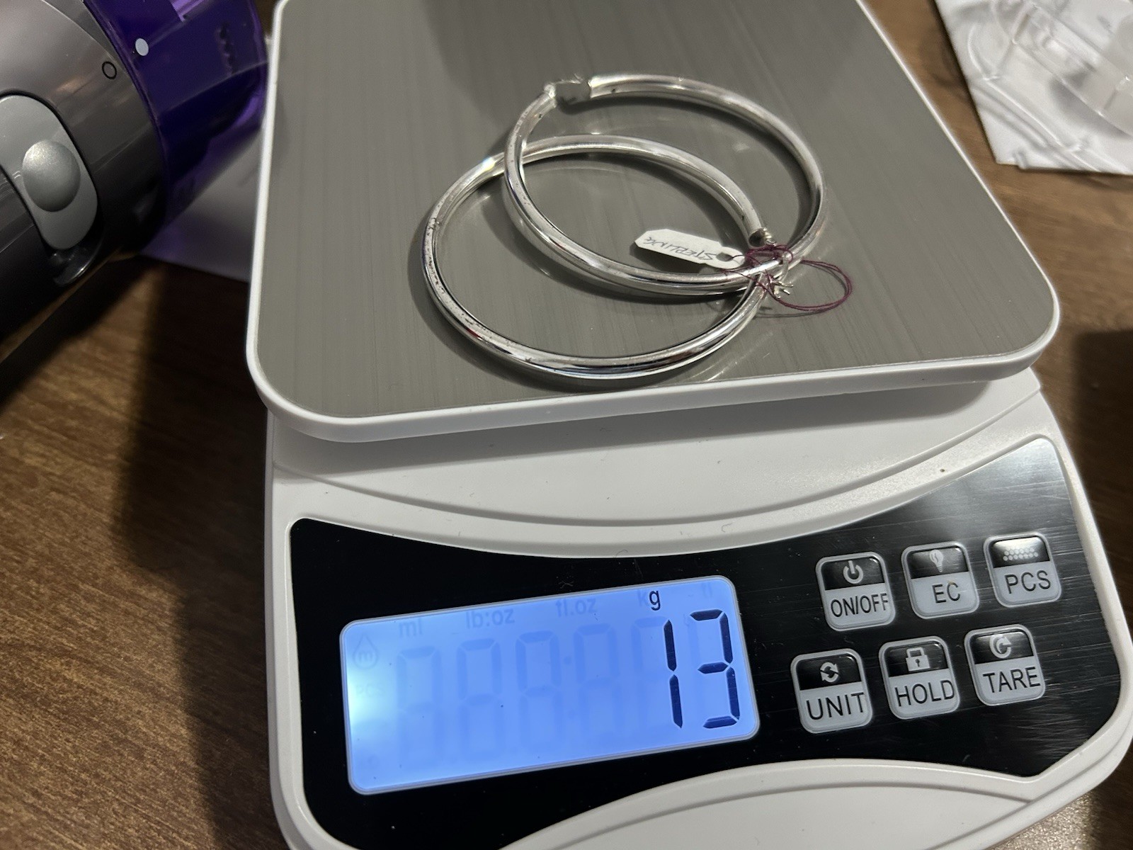 Large 2.5” Solid Sterling Silver Hoop Earrings 13… - image 7