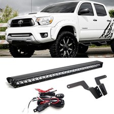 150w 30 Led Light Bar W Lower Bumper Brackets Wirings For 05-15 Toyota Tacoma 150w 30 Led Light Bar W Lower Bumper Brackets Wirings For 05-15 Toyota Tacoma