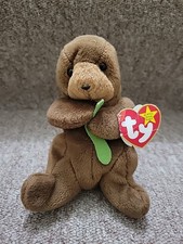 TY SEAWEED Beanie Baby Otter Plush Animal Toy Errors 1996 Hang Tag 1995 Tush Tag