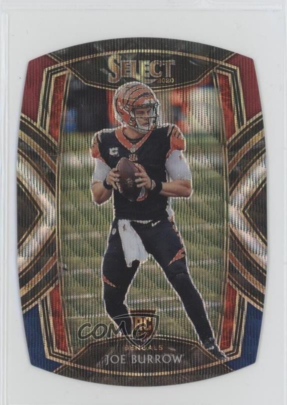 2020 Panini Select Club Level Tri-Color Prizm Die-Cut Joe Burrow Rookie RC 0xu5