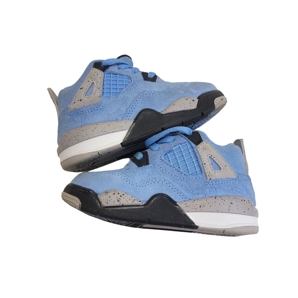 Nike Air Jordan 4 Retro TD 'University Blue' 2021 BQ7670-400 Toddler ...