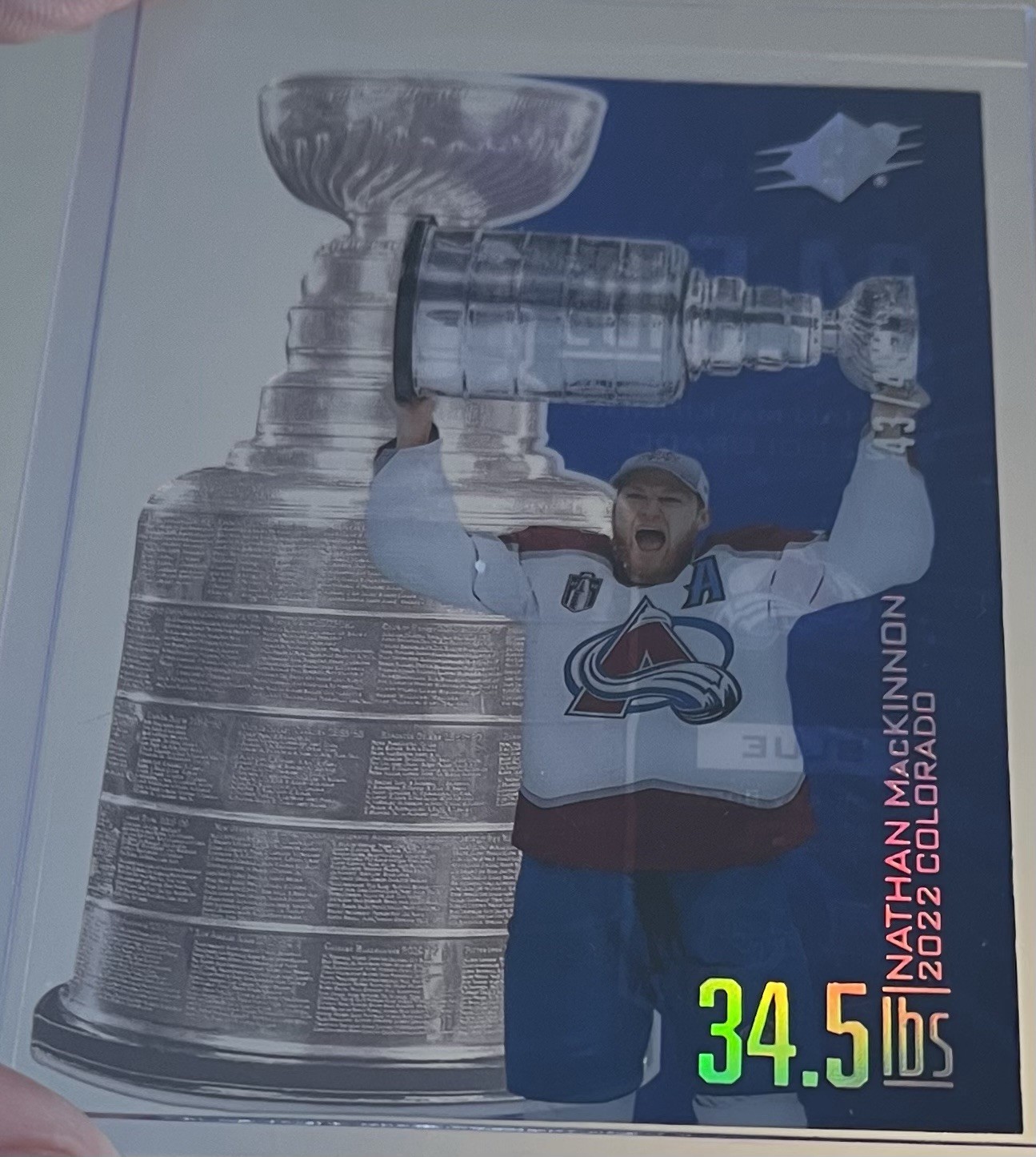 2025-26 UPPER DECK SPX Nathan MacKinnon 34.5 lbs die cut acetate /49