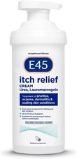 Image of E45 Itch Relief Cream 500g – Treatment for Eczema, 500 g (Pack of 1), White