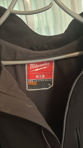 Milwaukee M12 Heated Gear Men's 3X Black Toughshell HEATED Jacket No Battery - Picture 4 of 8