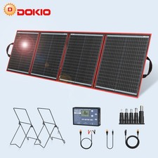 Dokio 150W Panneau Solaire Pliable pour Camping-Car, Résistant aux Intempéries