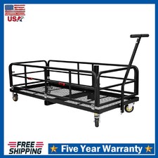 Folding Cargo Carrier Hitch Mount 750lbs Heavy Duty Luggage Rack Basket Wheels