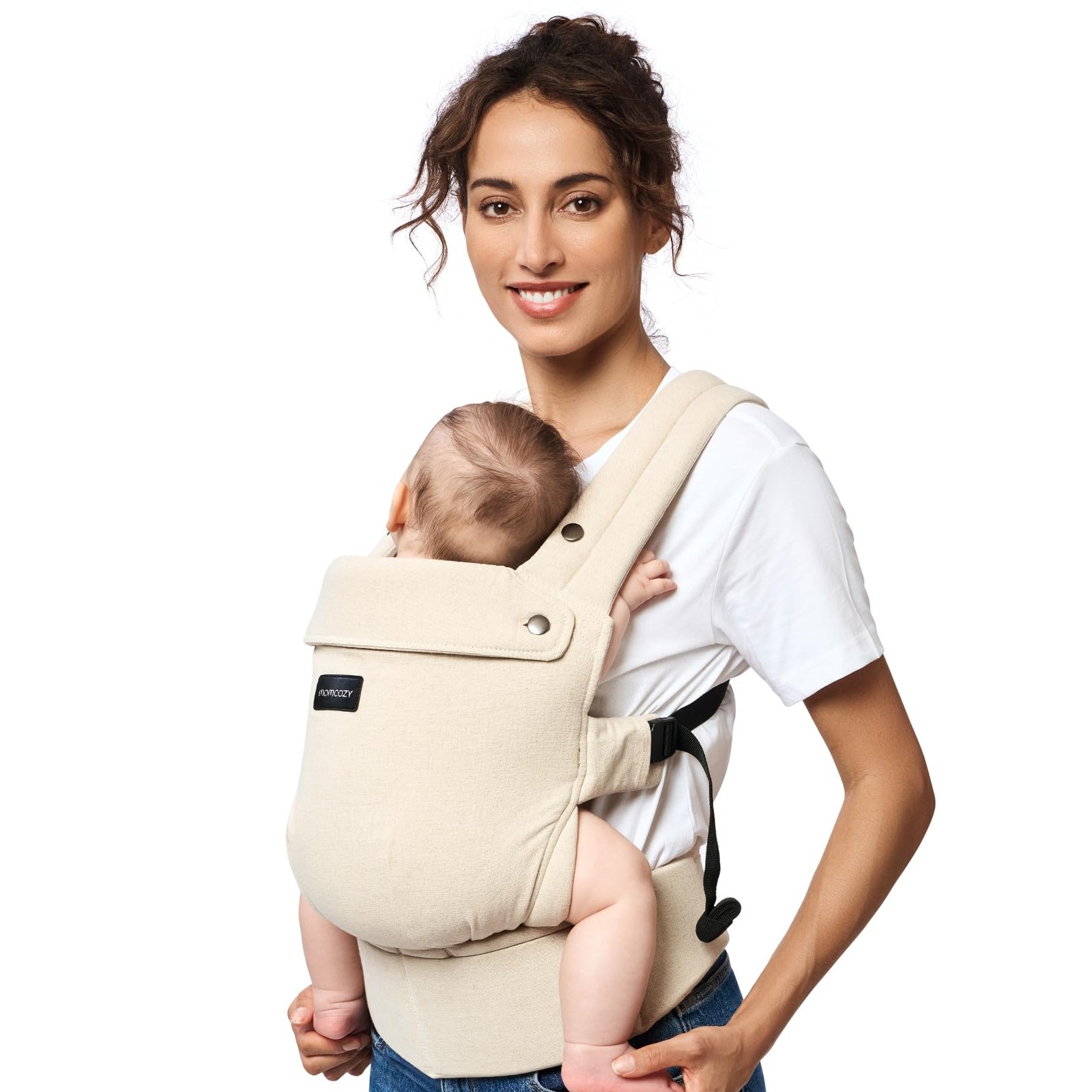 Momcozy Baby Carrier with Natural Cotton Linen, Built to Last, Ergonomic Des...-image