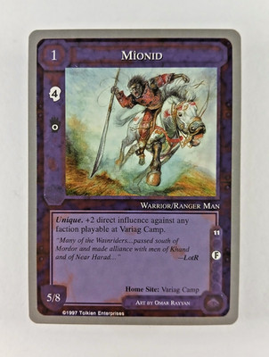 Mionid - Middle Earth CCG card (1998 ICE) MECCG Silver Grey Border Reprint LotR