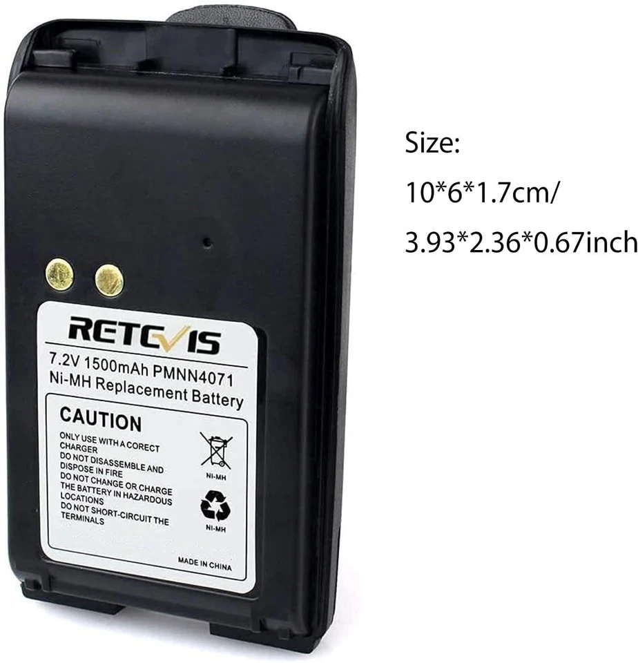 BATERÍA NI-MH PARA MOTOROLA MAGONE BPR40 BC130 REPUESTO PARA PMNN4071AR Foto 2 de 2