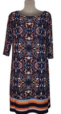 Vince Camuto Women's Multicolor Geometric Paisley Dress Size 8 BG 11