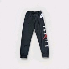 Air Jordan Black  Red Basketball Fleece Cuff Jogger Sweatpants Boys Large L NWT