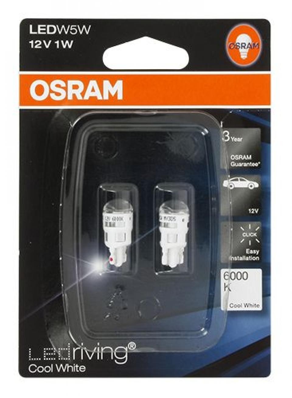Ampoule LED Osram éclairage avant blanc intense Piaggio Fly 50 4T - 2
