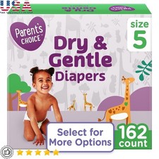 Hypoallergenic Dry Gentle Diapers Size 5 162 Count Leak Protection 12 Hours New