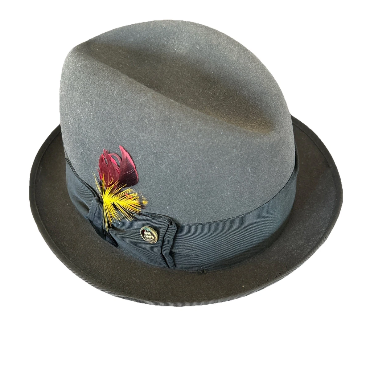 Feather Fedora Black Vintage Hats for Men for sale | eBay display picture 2