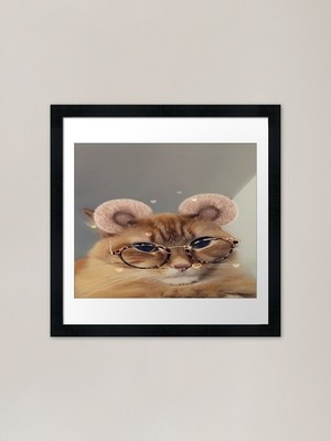 Hier, Kätzchen, Kätzchen. Gerahmtes Kunstdruck gerahmtes Wandbild Poster Leinwanddruck Bild
