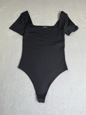 Babaton Manner Contour Square Neck Bodysuit And Charcoal Gray By Aritza Size XS