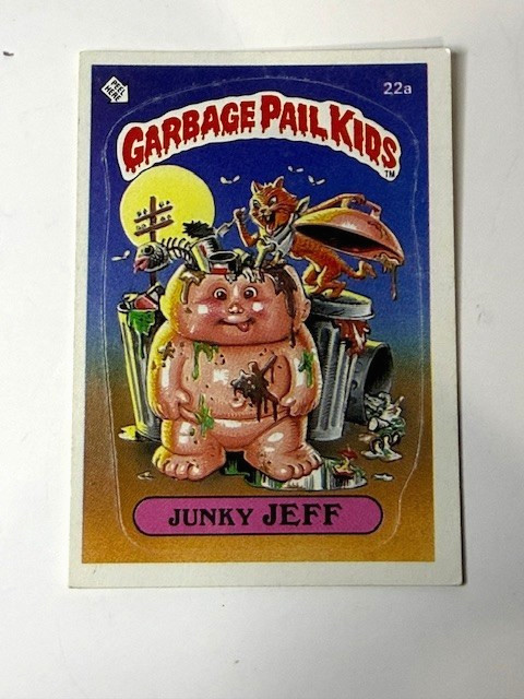 1985 Topps Garbage Pail Kids Card JUNKY JEFF #22a Series 1 GPK OS1