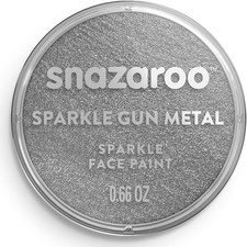 Snazaroo Face and Body Paint Sparkle Gunmetal 18.8g Pot Water-Based No Fragrance