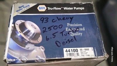 Napa Tru-Flow Water Pump Open Box 44100 93' Turbo Chevy Silverado 6.5 Diesel 