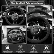 Lenkradhülle Lenkradschoner für Audi Lenkradbezug Alcantara Kunstpelz Hülle