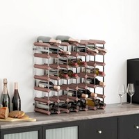 Weinregal Massivholz Kiefer FüR 42 Flaschen Braun Standregal