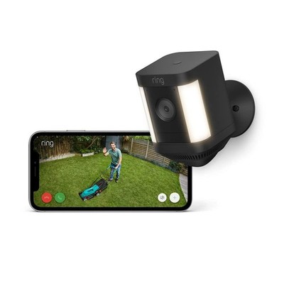 Ring Spotlight Plus Überwachungskamera - HD Floodlight Cam - Akku - Schwarz
