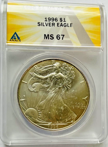 1996 Silver Eagle $1  ANACS MS67 *BEST PRICE ON EBAY*