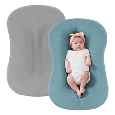 Muslin Baby Lounger Cover Compatible with Snuggle Me Lounger, Infant Lounger Pil