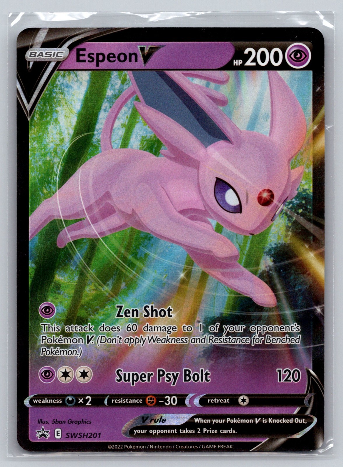Pokemon Espeon V - SWSH201 Promo SWSH: Sword & Shield Promo Cards SWSH201 NM