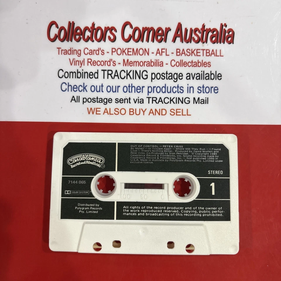 KISS Peter Criss OUT OF CONTROL Rare 1980 West Germany Cassette Tape Solo Album - Image 3 of 4